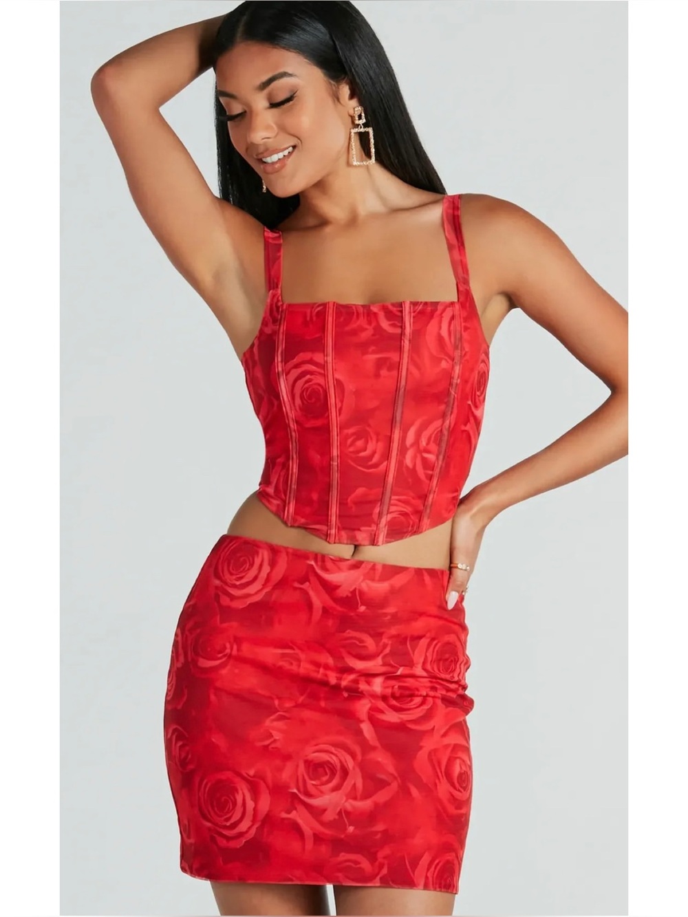 Windsor NWT Romantic Ways Rose Lace Up Mesh Bustier
